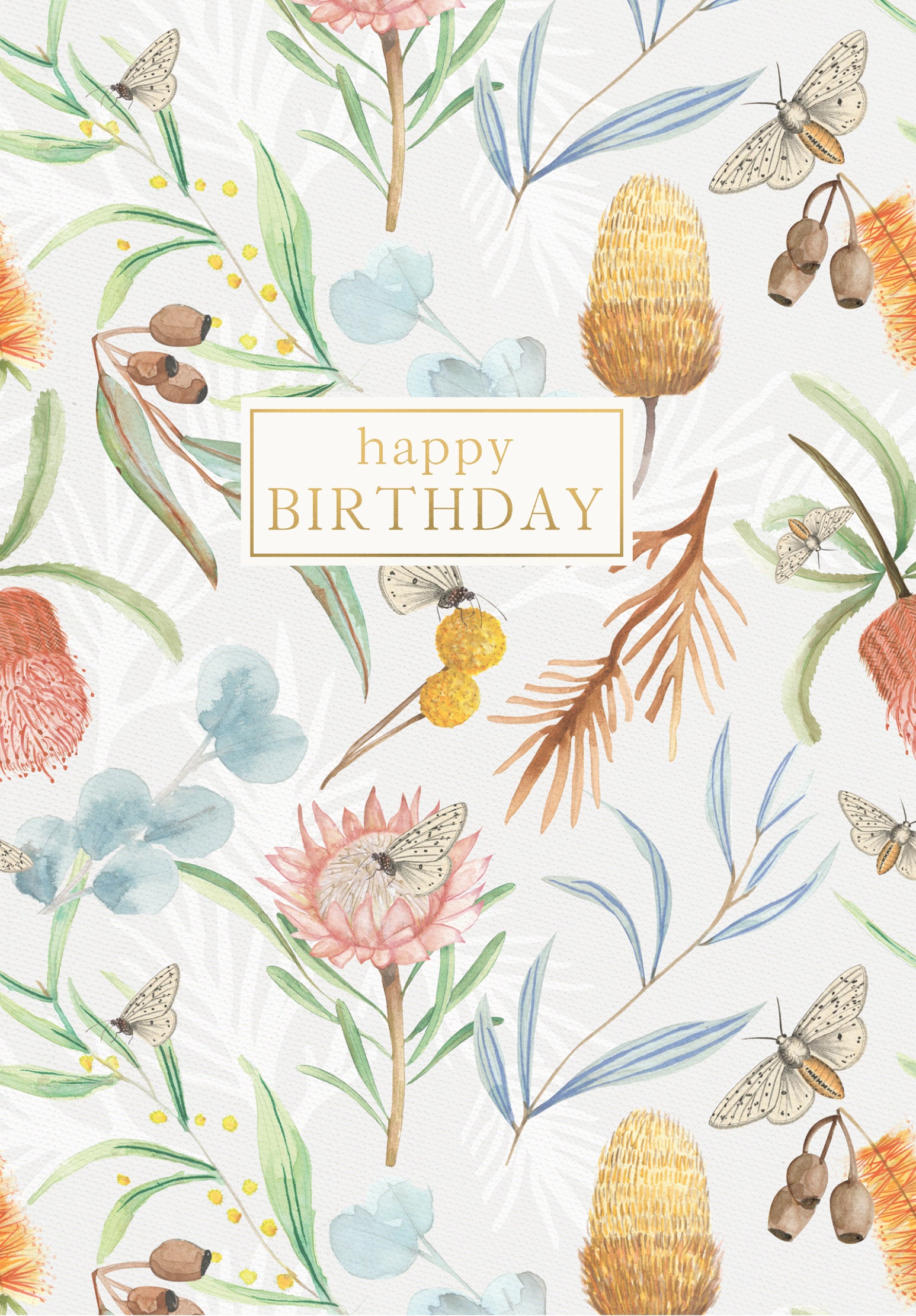 Greeting Card Botanical Blooms - Birthday Foliage